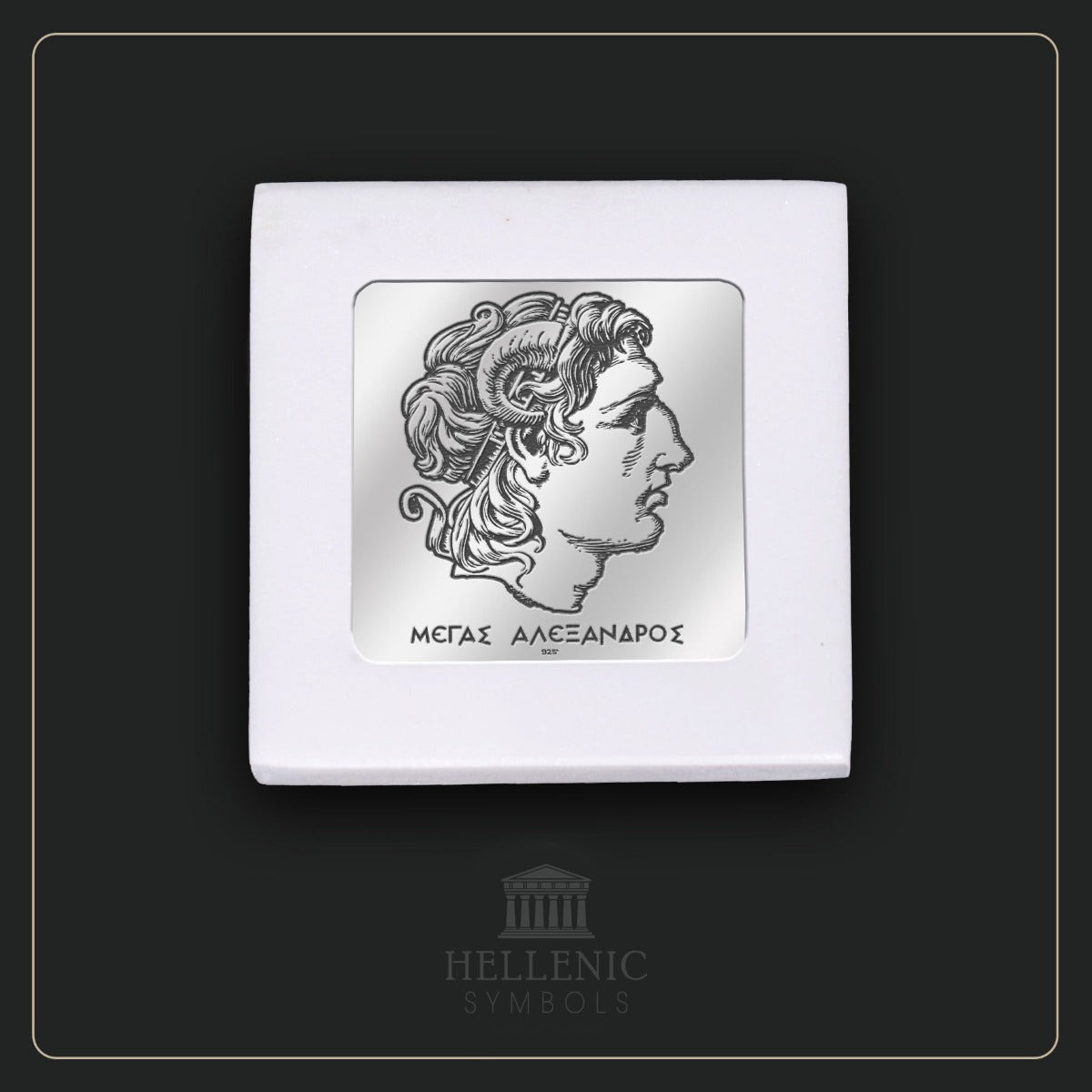 ALEXANDER THE GREAT / Alabaster with Silver 925