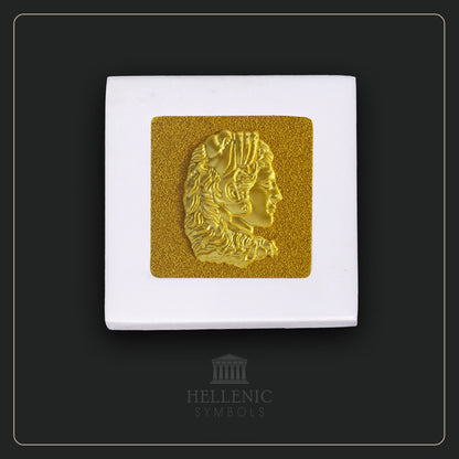 ALEXANDER THE GREAT 3D / Alabaster with Brass