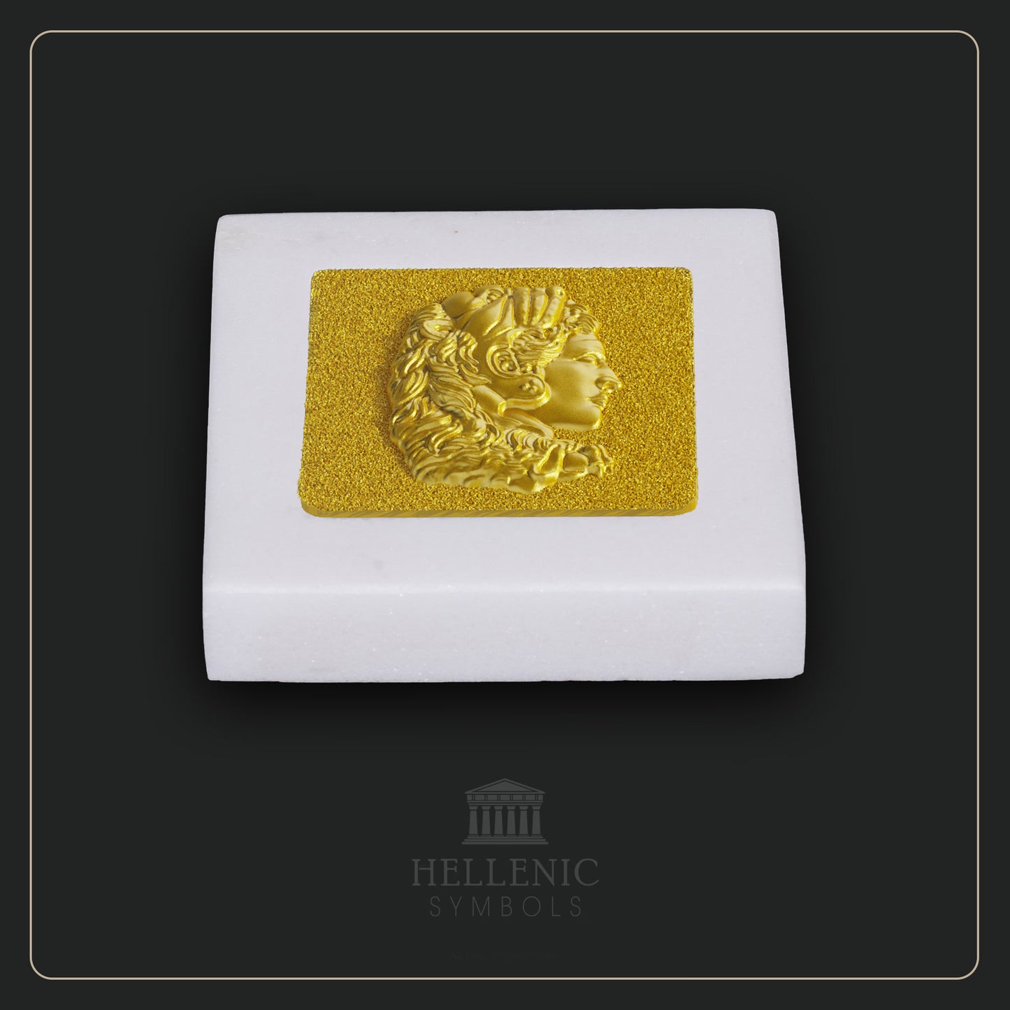 ALEXANDER THE GREAT 3D / Alabaster with Brass