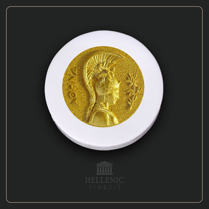 ATHENA 3D / Alabaster with Brass