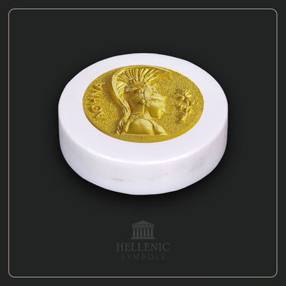 ATHENA 3D / Alabaster with Brass