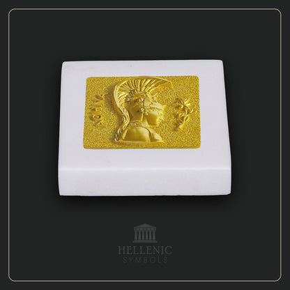 ATHENA 3D / Alabaster with Brass