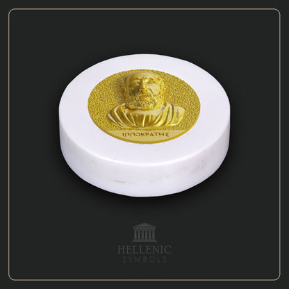 HIPPOCRATES 3D / Alabaster with Brass