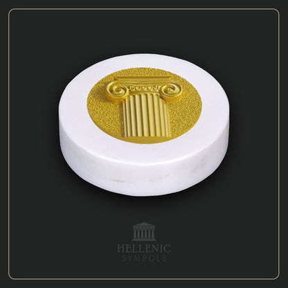 IONIC COLLUMN 3D / Alabaster with Brass