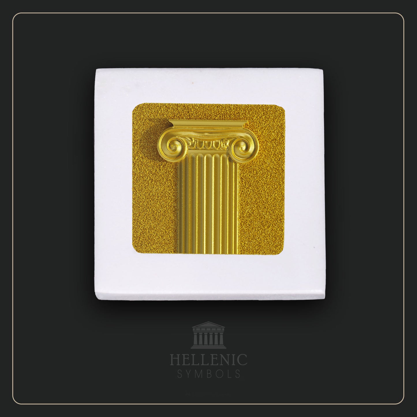 IONIC COLLUMN 3D / Alabaster with Brass