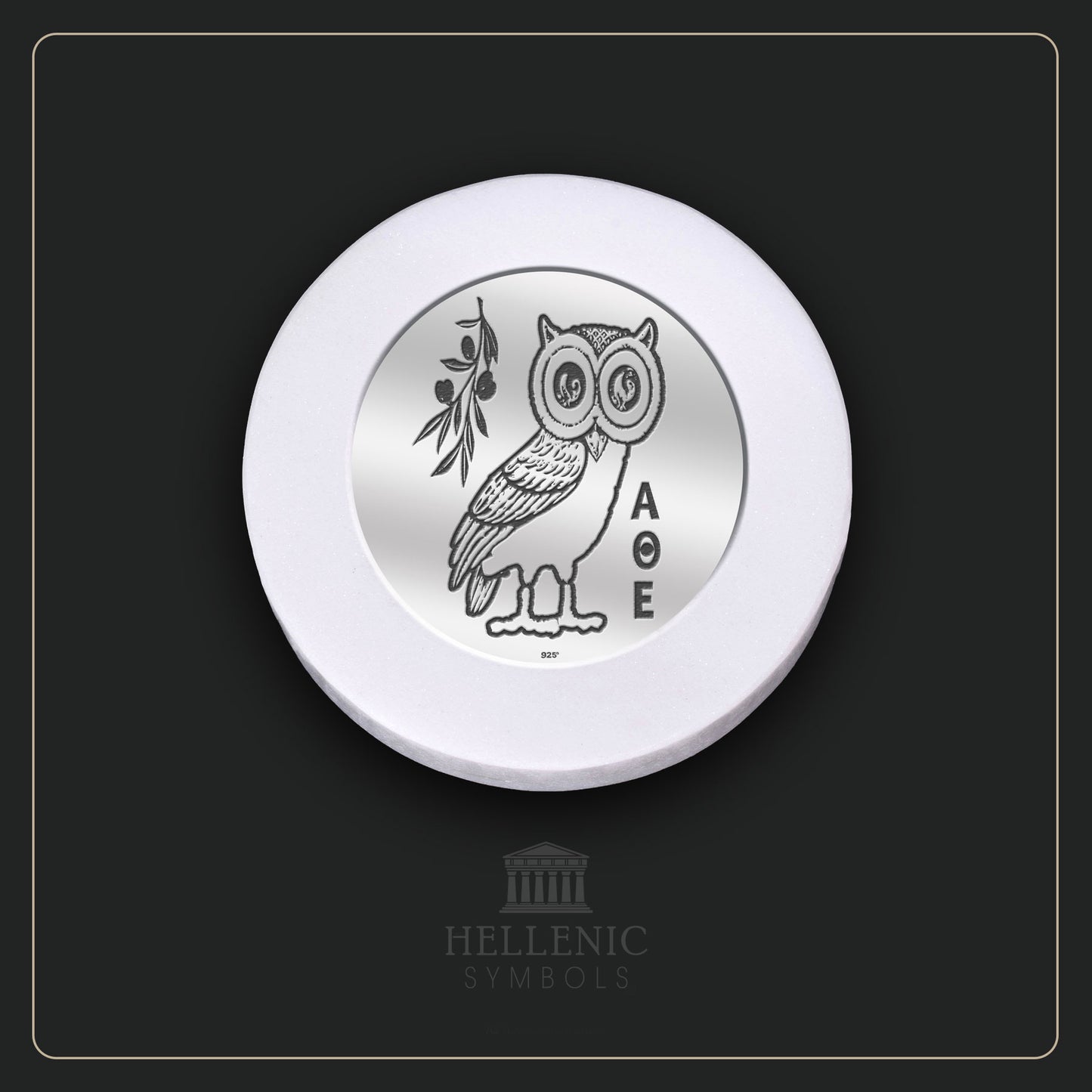 OWL / Alabaster with Silver 925