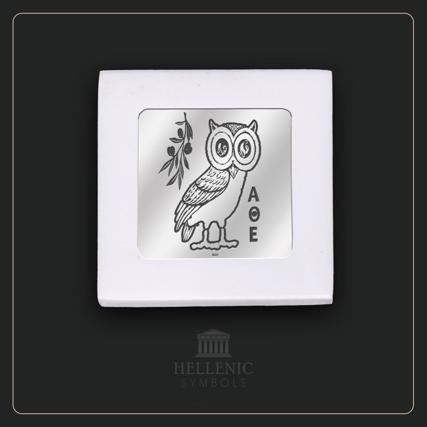 OWL / Alabaster with Silver 925