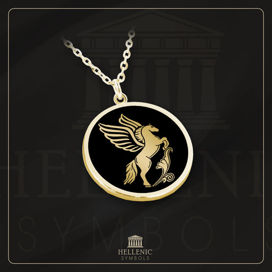 Pegasus / 925 silver Necklace with enamel