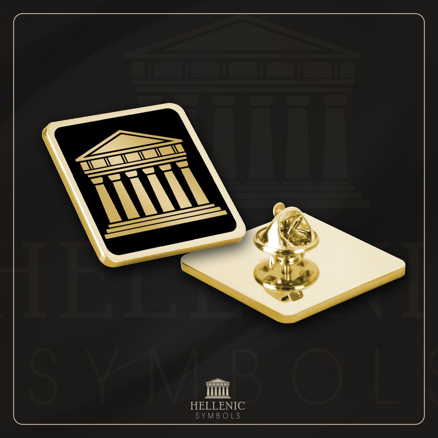 Parthenon / 925 silver Pins with enamel