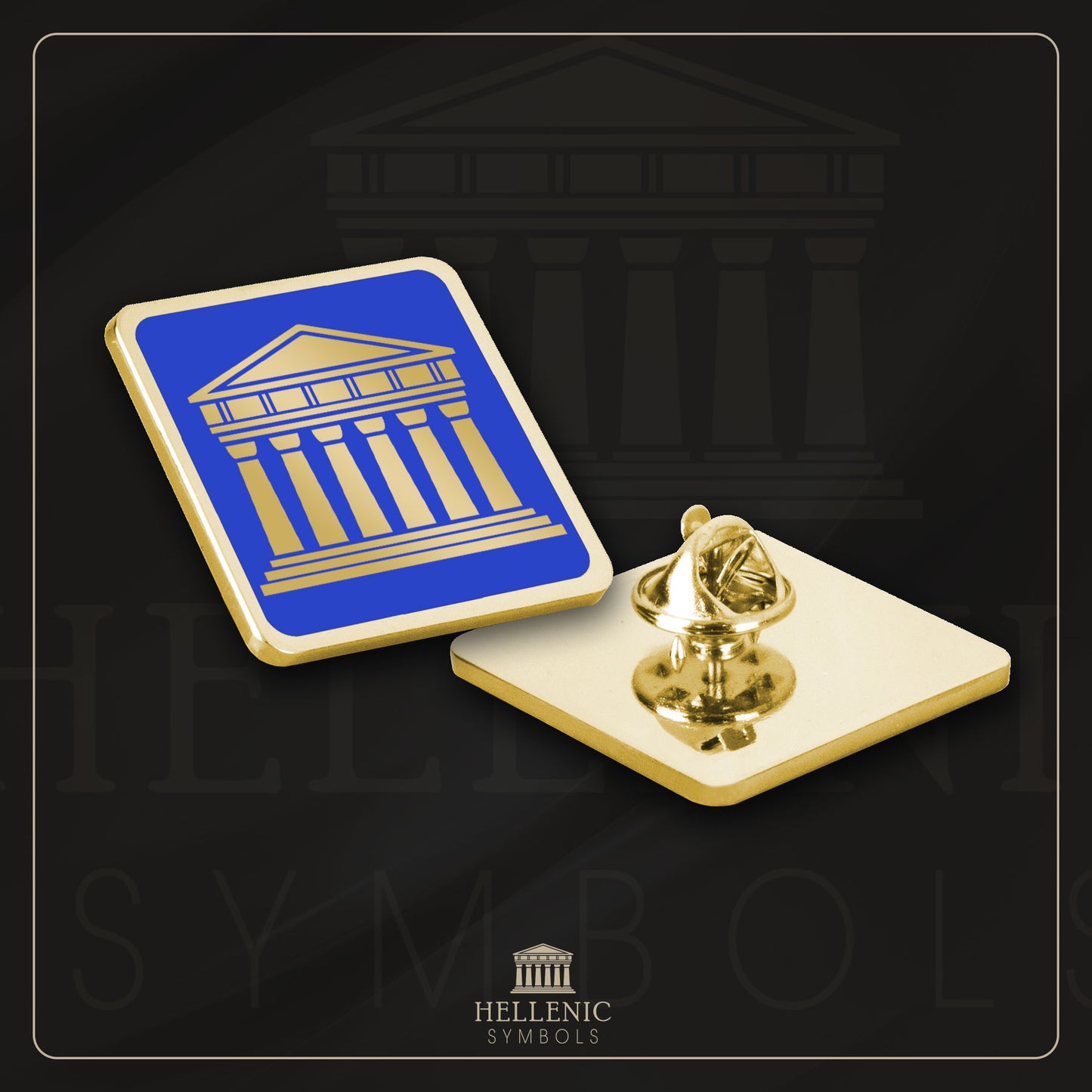 Parthenon / 925 silver Pins with enamel