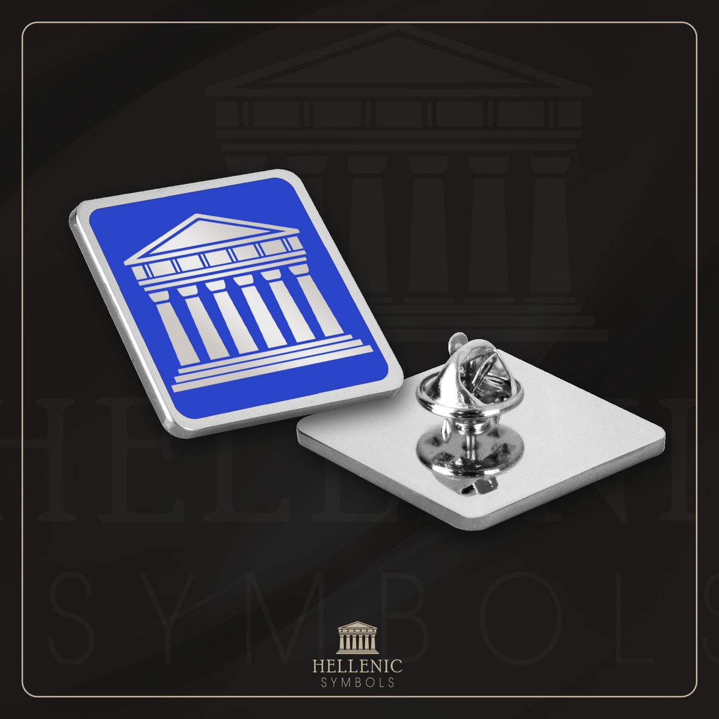 Parthenon / 925 silver Pins with enamel