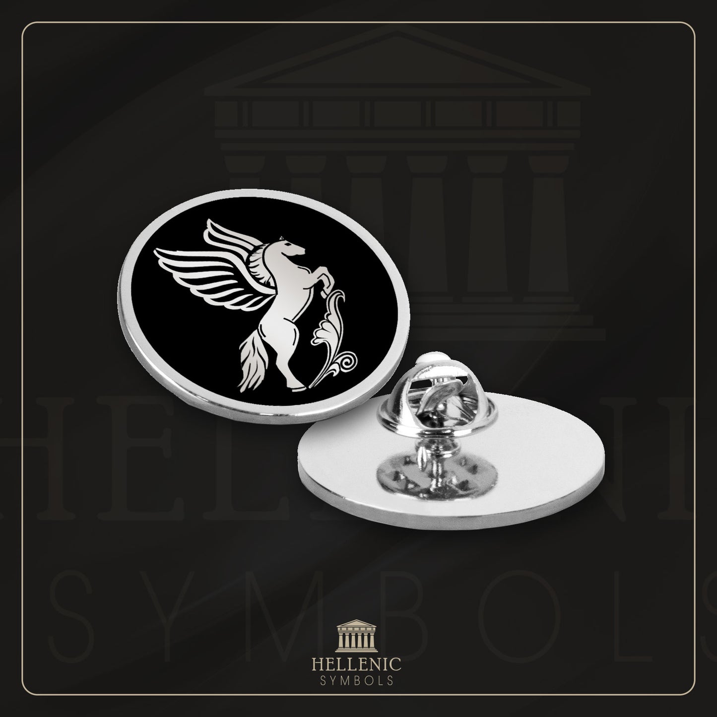 Pegasus / 925 silver Pins with enamel