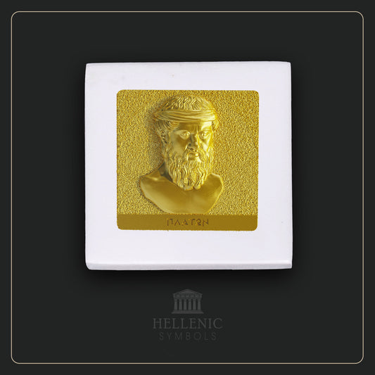 PLATO 3D / Alabaster with Brass