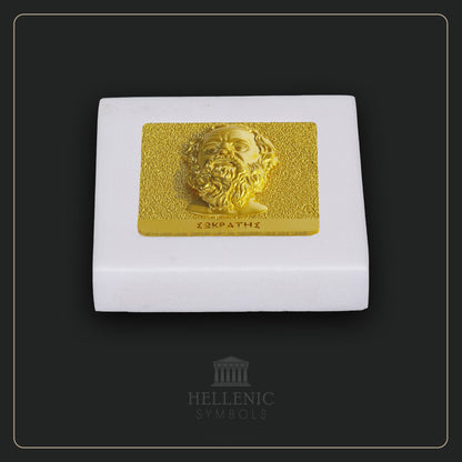 SOCRATES 3D / Alabaster with Brass