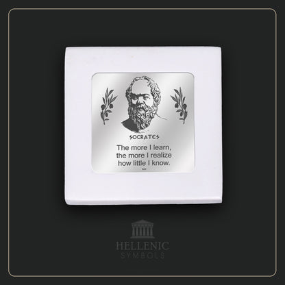 SOCRATES QUOTE 1 (English) / Alabaster with Silver 925