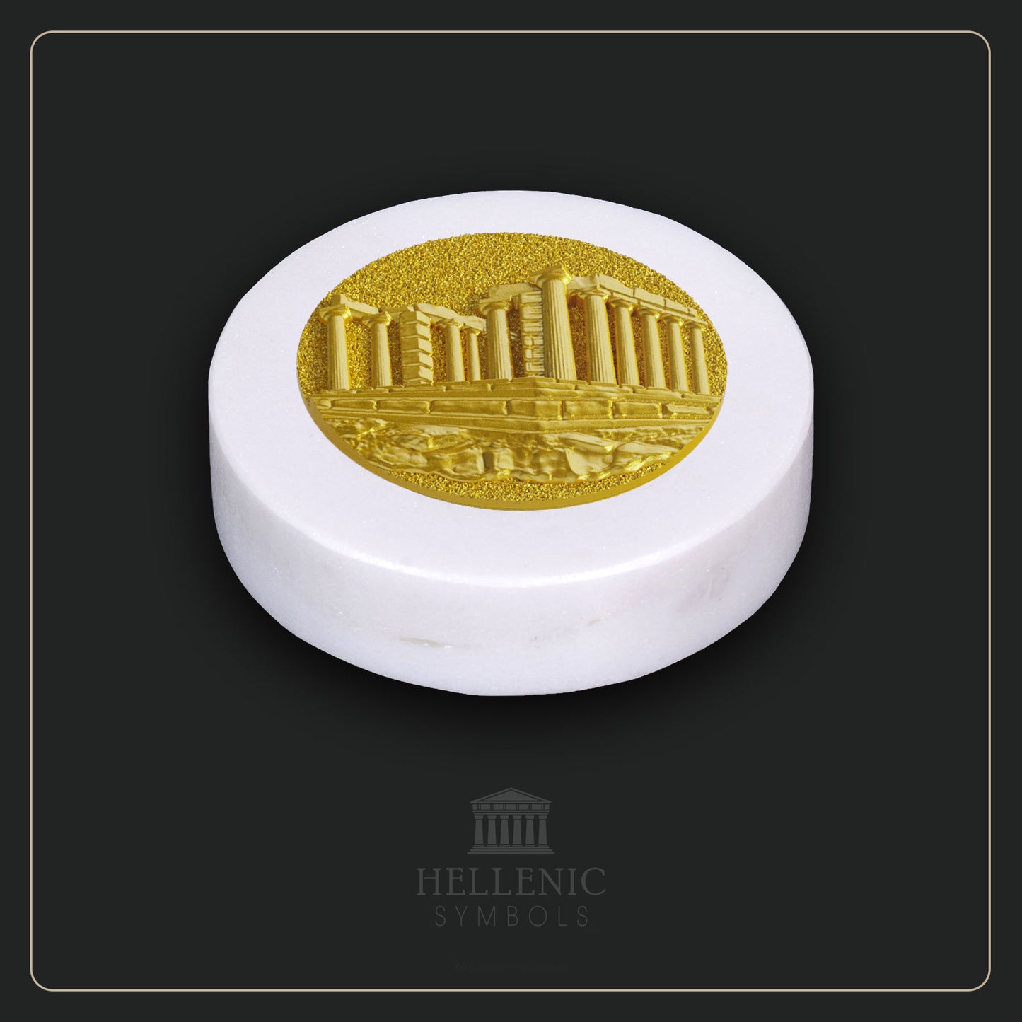 TEMPLE OF POSEIDON 3D / Alabaster with Brass