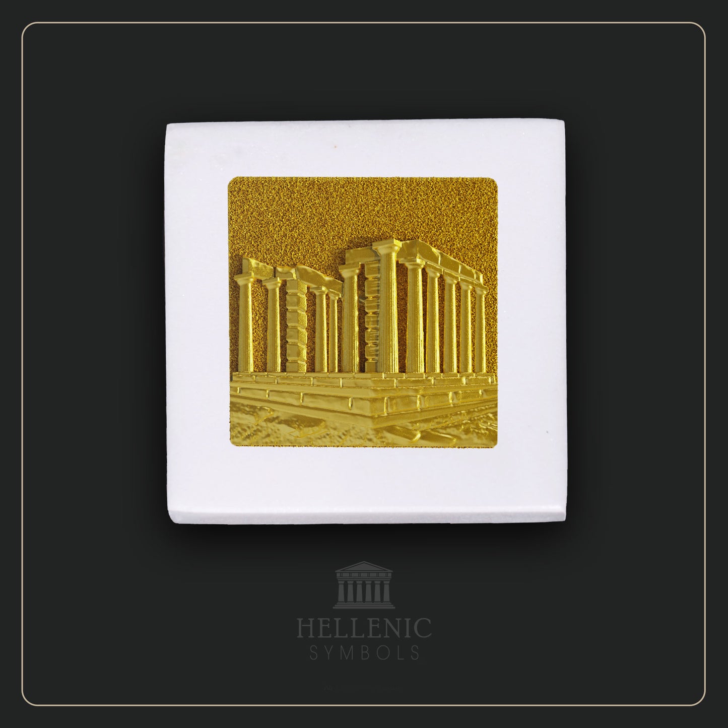 TEMPLE OF POSEIDON 3D / Alabaster with Brass