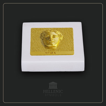 HYGEIA 3D / Alabaster with Brass